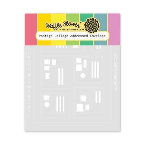 Postage Collage - Addressed Envelope - Stencil