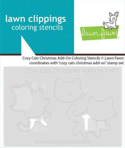 Cozy Cats Christmas Add On - Coloring Stencils