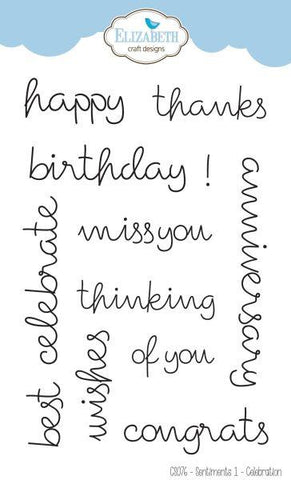 Clear Stamps - Sentiments 1 - Celebration