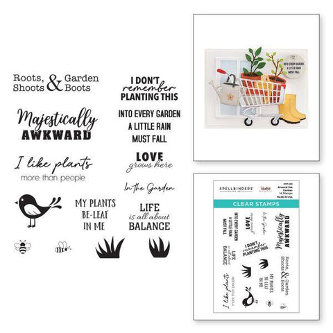 Add to Cart Too Collection - Around the Garden Clear Stamps