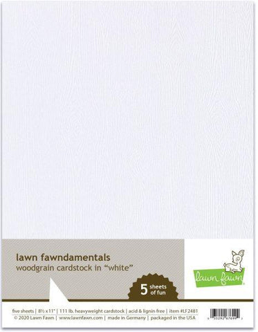 Woodgrain Cardstock - White