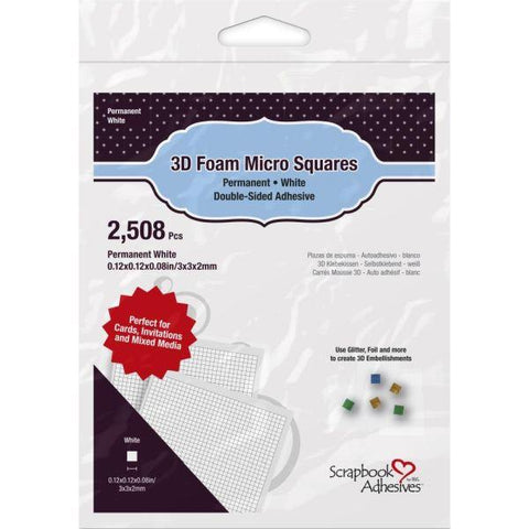 Micro Foam Squares - White