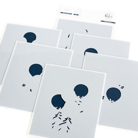 Ribbons & Balloons - Layering Stencils