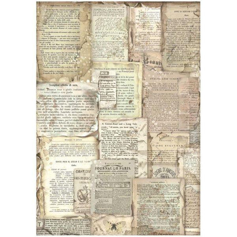 Vintage Library - Rice Paper - Book Pages