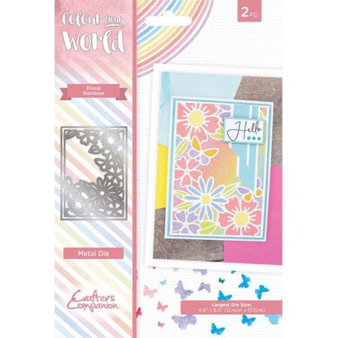 Colour Your World - Create a Card Die - Floral Rainbow