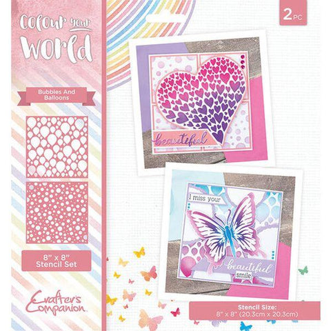 Colour Your World - Stencil Set - Bubbles and Balloons