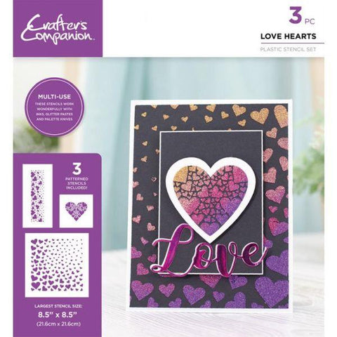 Stencil Set - Love Hearts