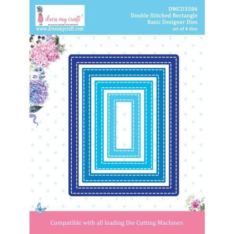 Double Stitched Rectangle - Basic Designer Dies