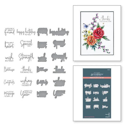 BetterPress Collection - A Little Message Sentiments Press Plate & Die Set