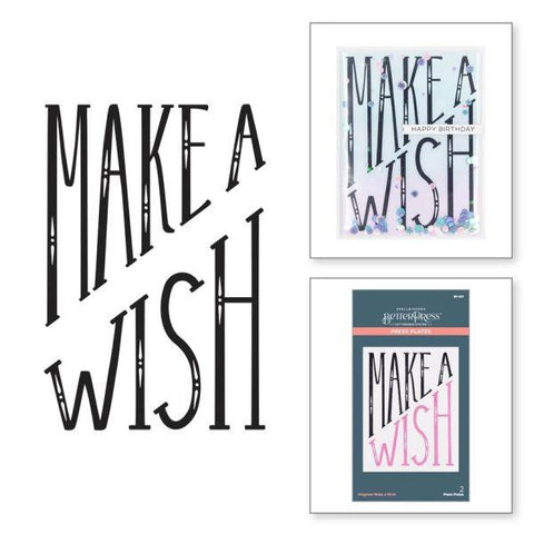 BetterPress Collection - Diagonal Make a Wish Press Plate
