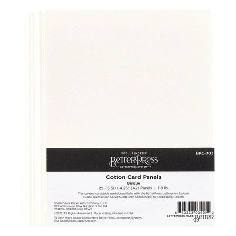 Bisque BetterPress A2 Cotton Card Panels
