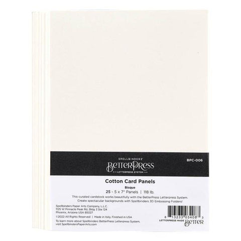 Bisque BetterPress A7 Cotton Card Panels