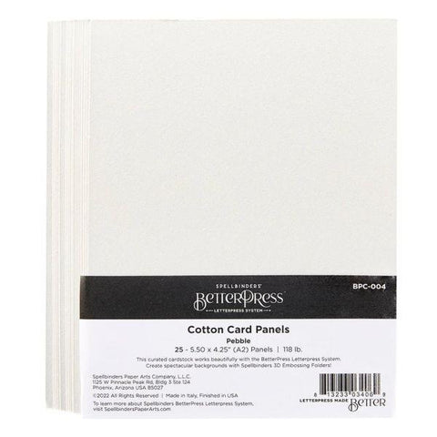 Pebble BetterPress A2 Cotton Card Panels