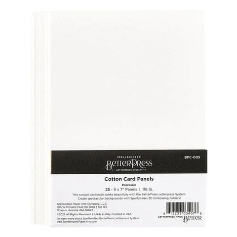 Porcelain BetterPress A7 Cotton Card Panels