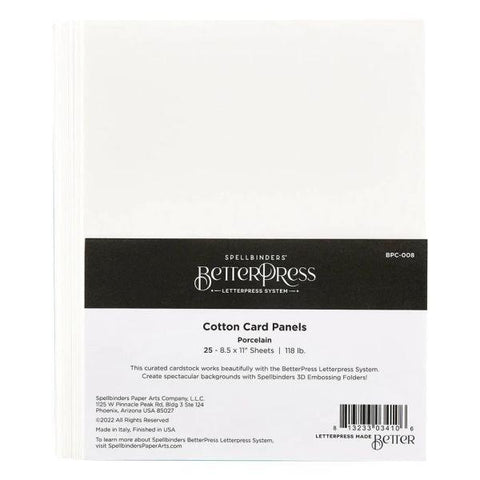 Porcelain BetterPress Cotton 8.5"x11" Sheets