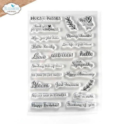 Flowers with Love Collection - With Love Sentiments Clear Stamps