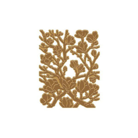 Magnolia Braches Hot Foil Plate