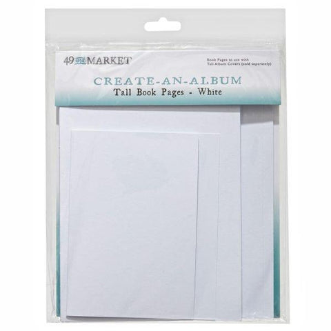 Create An Album - Tall Book Pages - White