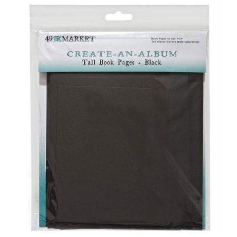 Create An Album - Tall Book Pages - Black