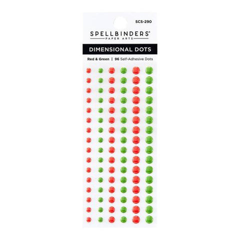 Dimensional Red & Green Enamel Dots