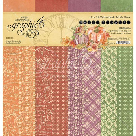 Hello Pumpkin - 12x12 Collection Pack - Patterns & Solids