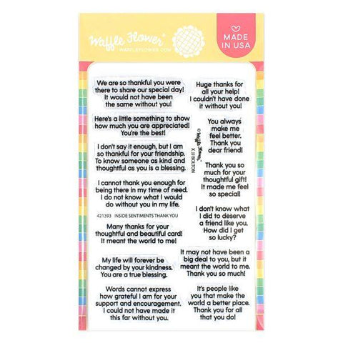 Inside Sentiments - Thank You - Clear Stamps