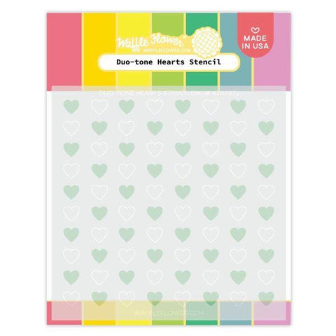 Duo-Tone Hearts Stencil