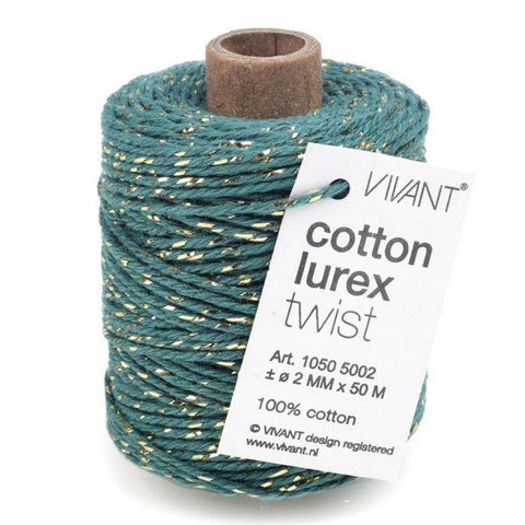 Vivant Lurex Steel Blue Cotton Twine