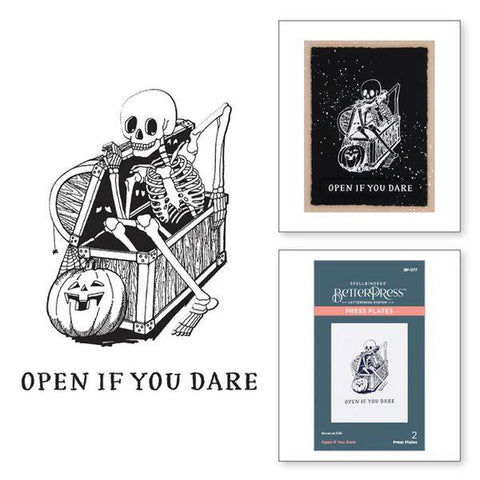 Betterpress Halloween - Open if You Dare Press Plates