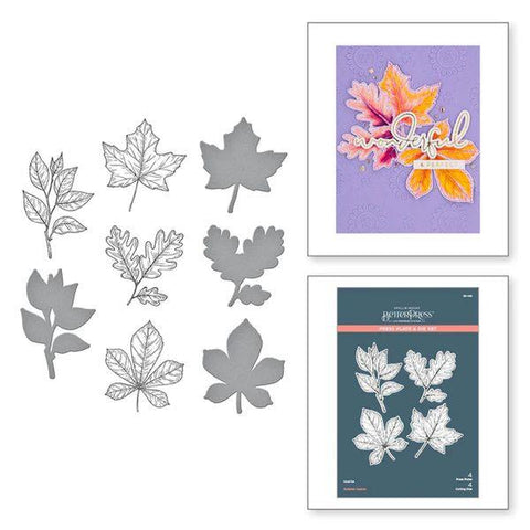Betterpress Autumn - Autumn Leaves Press Plate & Die Set