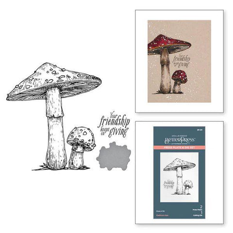 Betterpress Autumn - Mushroom Duo Press Plate & Die Set