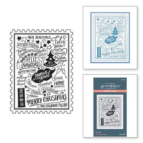 BetterPress Christmas - Merry Christmas World Press Plate