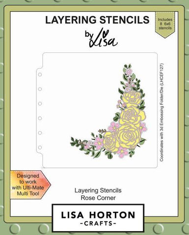 Rose Corner - Layering Stencils