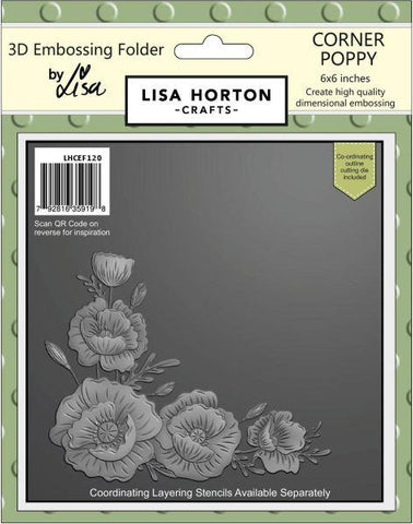 Corner Poppy - 3D Embossing Folder & Die