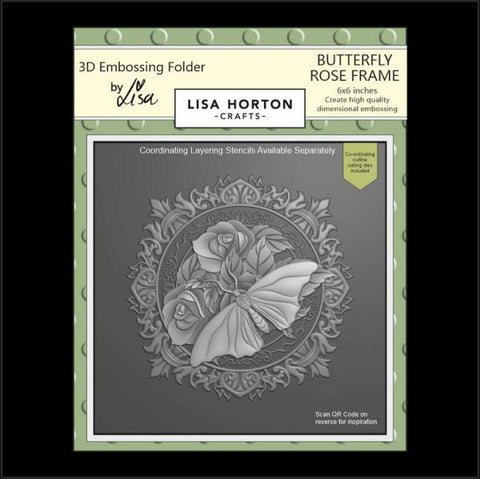 Butterfly Rose Frame - 3D Embossing Folder & Die