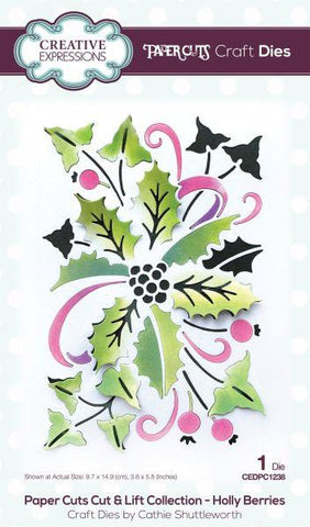 Holly Berries Paper Cuts Cut & Lift Collection Dies