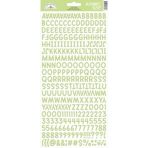 Alphabet Soup Puffy Alpha Stickers - Limeade
