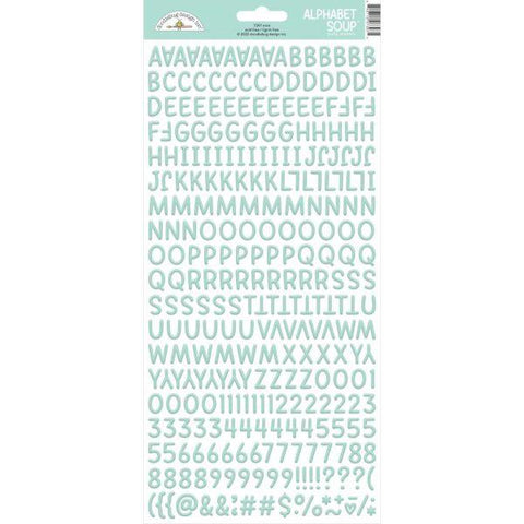 Alphabet Soup Puffy Alpha Stickers - Mint
