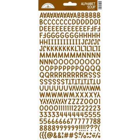 Alphabet Soup Puffy Alpha Stickers - Bon Bon