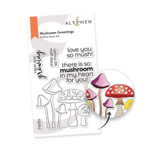 Mushroom Greetings - Clear Stamps