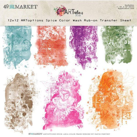 ArtOptions Spice - 12x12 Rub Ons - Color Wash