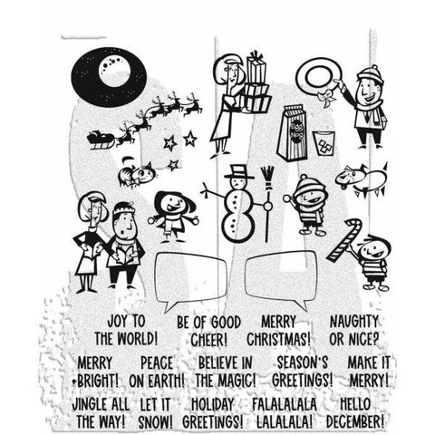 Cling Stamps - Christmas Cartoons
