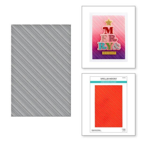 Merry & Bright Collection - Peppermint Stripes Embossing Folder