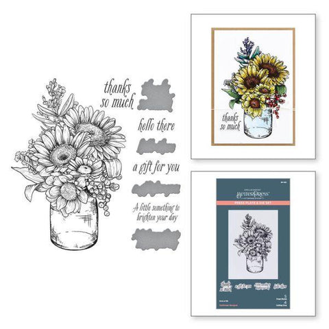 Serenade of Autumn Collection - Sunflower Bouquet Press Plate & Die Set