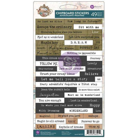Lost in Wonderland - Chipboard