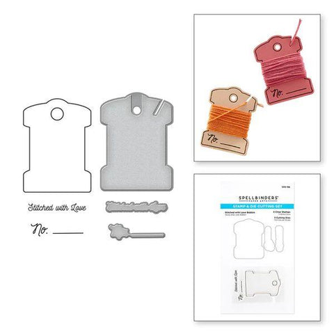 Stitched with Love Bobbin - Stamp & Die Set