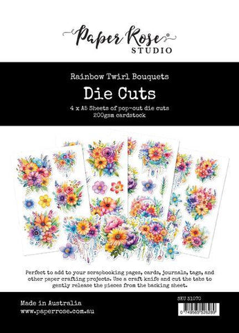 Rainbow Twirl Bouquests - Die Cuts