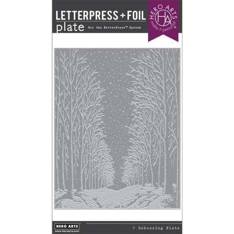 Snowy Night - Letterpress & Foil Plate