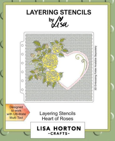 Heart of Roses Layering Stencils
