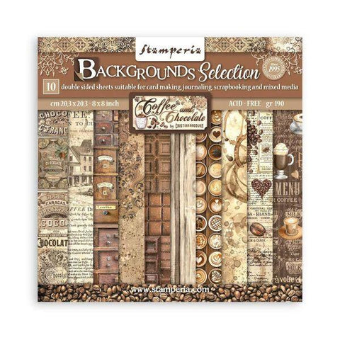 Coffee and Chocolate - 8x8 Collection Pack - Backgrounds